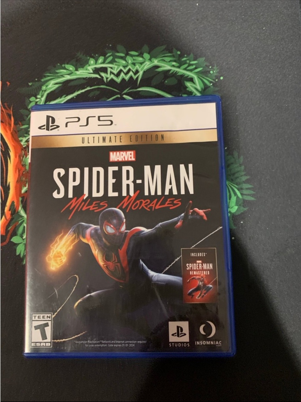 Marvel Spider-Man Miles Morales PS5 Ultimate Edition - Black, Red, Gold